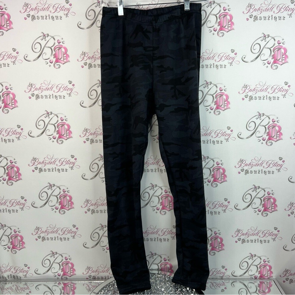 Just cozy leggings fleece lined warm camo grey  Black Camouflage Leggings